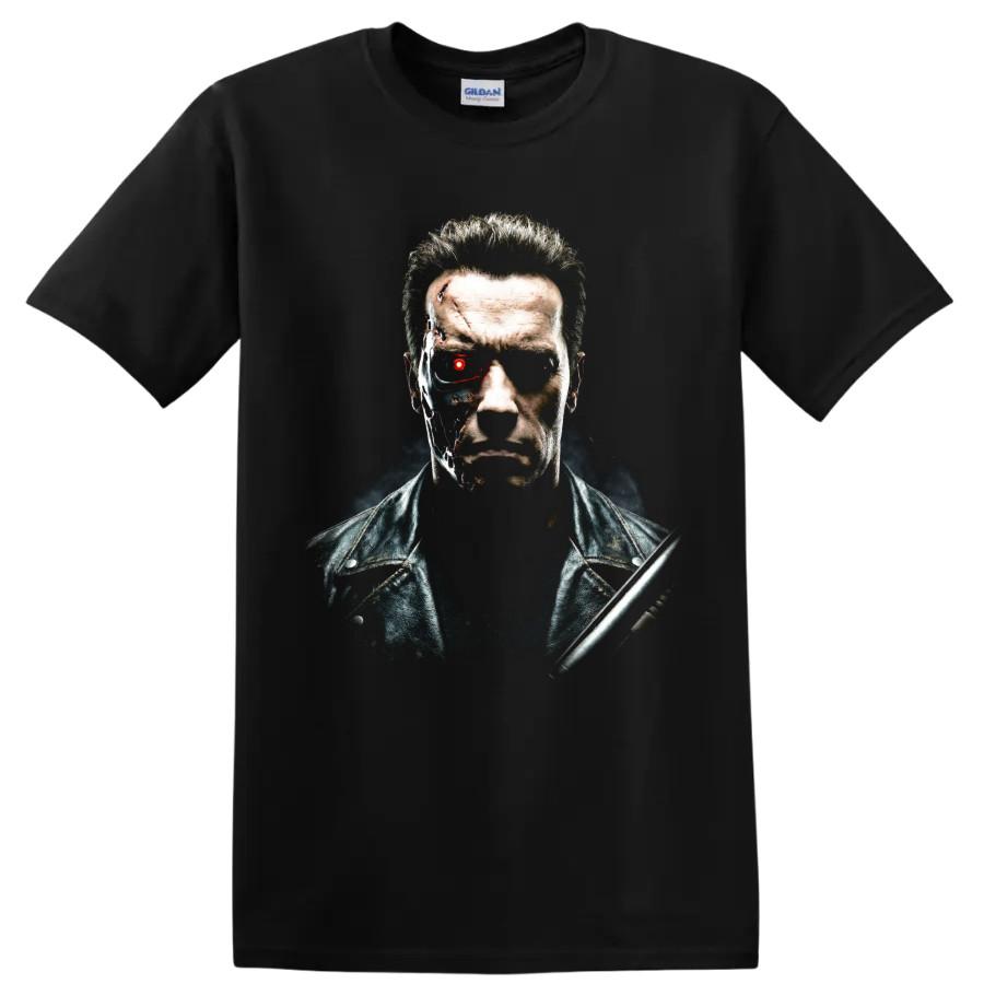 Cyborg Robot T Shirt w/ Red Eye Dark Sci Fi Action Movie Fan Graphic Artwork Tee