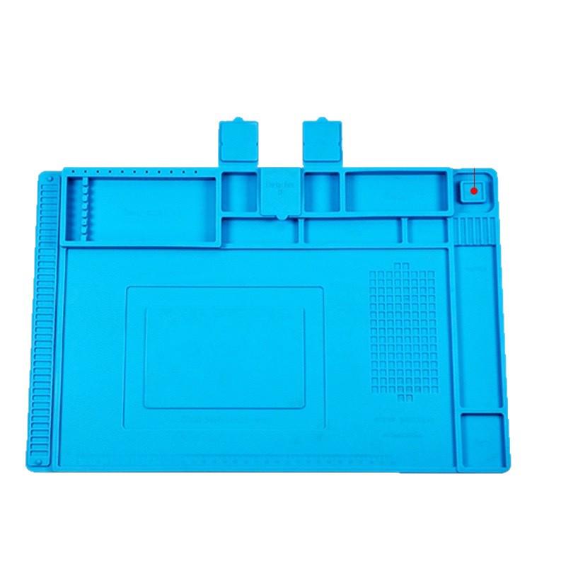 Silicone Heat-Resistant Soldering Pad with Magnetic Sections for Electronics Repair - Model TE-603