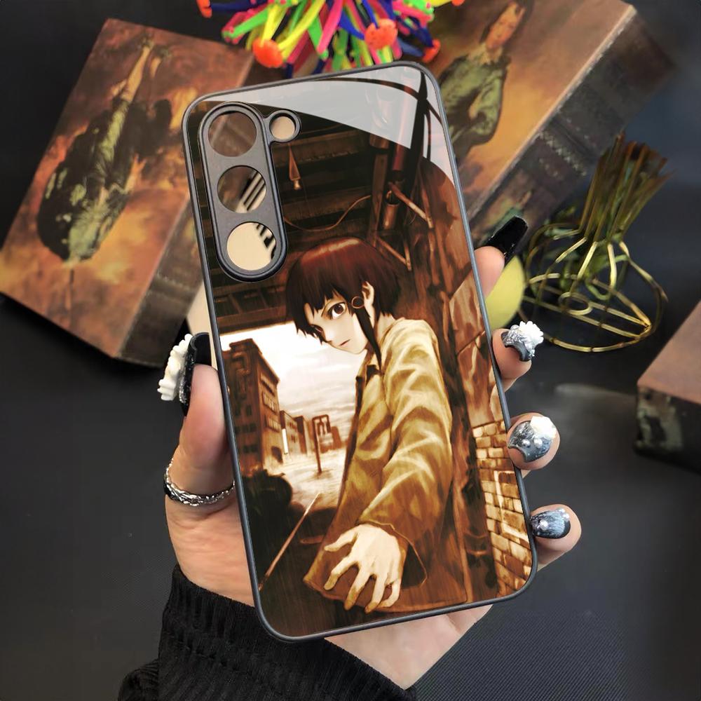 

S-Serial E-Experiments L-Lain Phone Case For Samsung Galaxy S25 S24 S23 S22 S20 S21 Note20 Ultra Plus Fe Colored Silver Cover Galaxy S21 5G