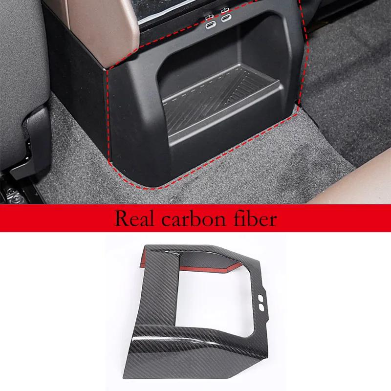 ABS Carbon Fiber For BMW 5 Series G60 2026-2026 Car Armrest Box Air Outlet Rear Anti-kick Cover Car Interior Accessory