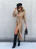 Autumn and Winter New Solid Color Cardigan Long Sleeve Street Dress