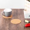 24 Pack Round Cork Coaster, Self-Adhesive Corks Coasters Wooden Thick Drink Coasters Cork Mat for Kitchen Restaurant Home Bar Cafe Wedding Supplies