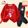 Hellokitty Girls' Winter Clothing Set 2025 New Fashionable and Stylish Children's Clothes for New Year Celebrations and New Year Greetings