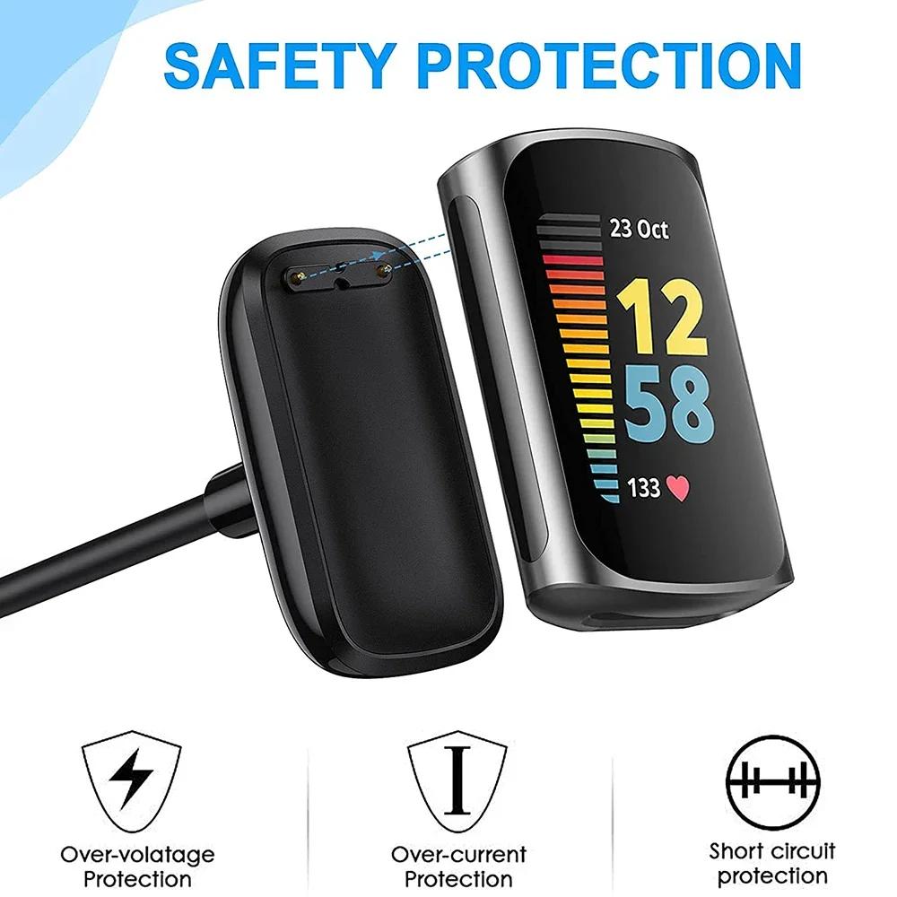 Magnetyczny kabel USB do ładowania dla Fitbit Charge 5 6 Fitbit Luxe Smartwatch Przenośna stacja dokująca do ładowania Adapter Akcesoria