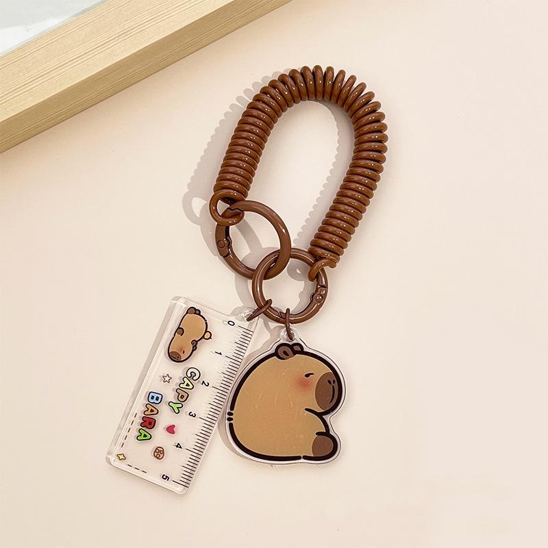 Acrylic Capybara Keychain Lightweight Acrylic Capybara Key Fob Capybara Key Chain Fade-Resistant For Backpack Wrist Strap