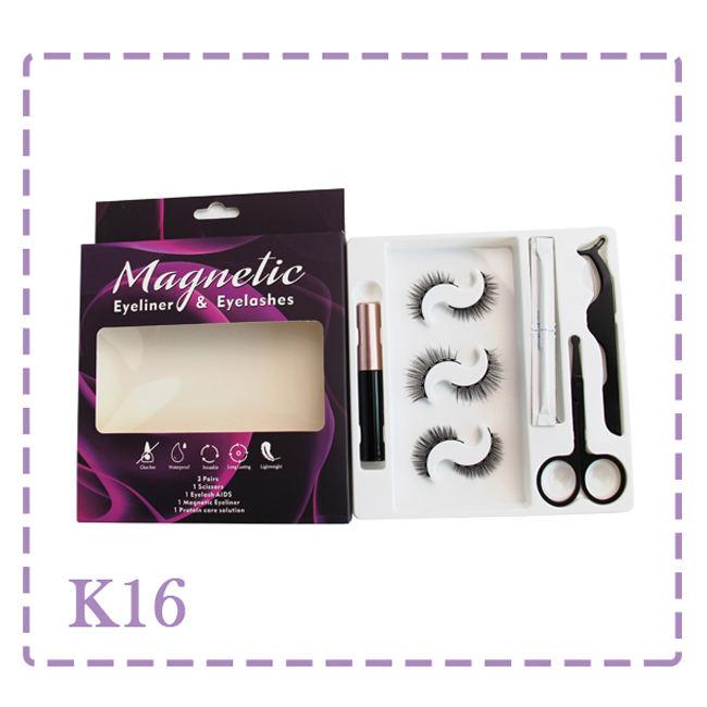 Private Label Magnetic Silk Eyelashes Custom Eyelash Magnetic Box 3D Mink Magnetic Eye Lashes Magnetic Eyeliner Set