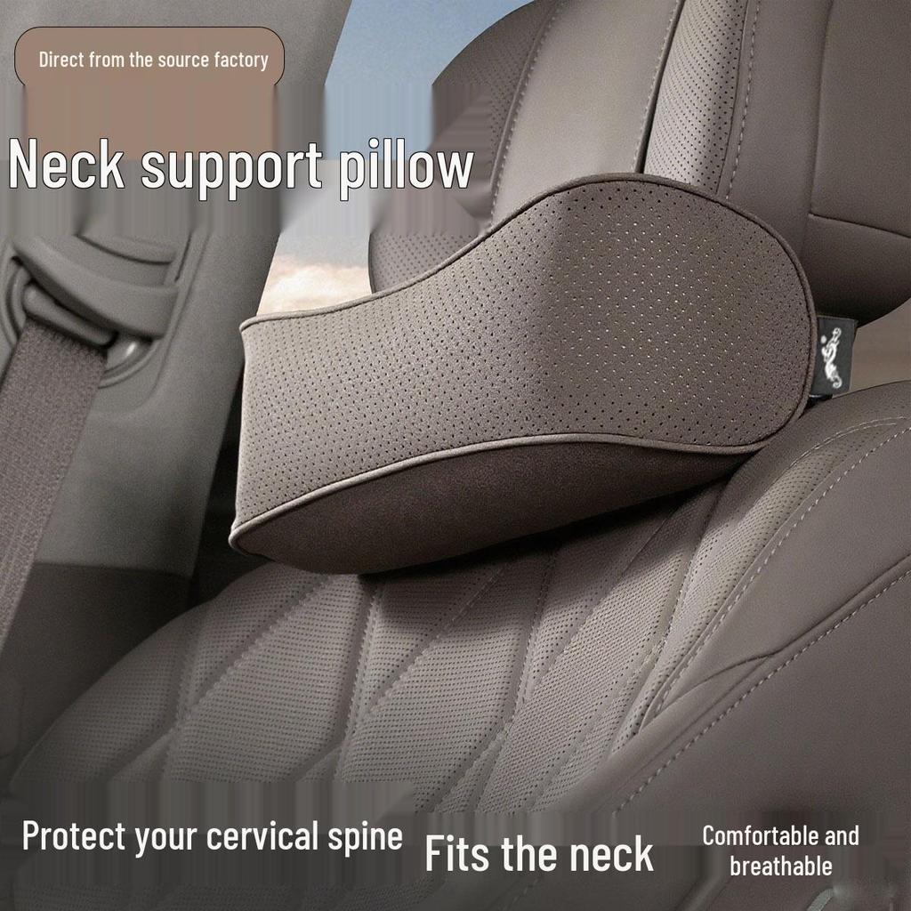 Car Seat Backrest & Neck Support Pillow Set - Unisex Breathable Lumbar & Headrest Cushion