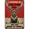 Funny Deer Hunting Metal Sign Vintage Rustic Lodge Wall Decor Tin Plaque for Cabin Bar Garage Pub Man Cave Outdoor Camping Farmh