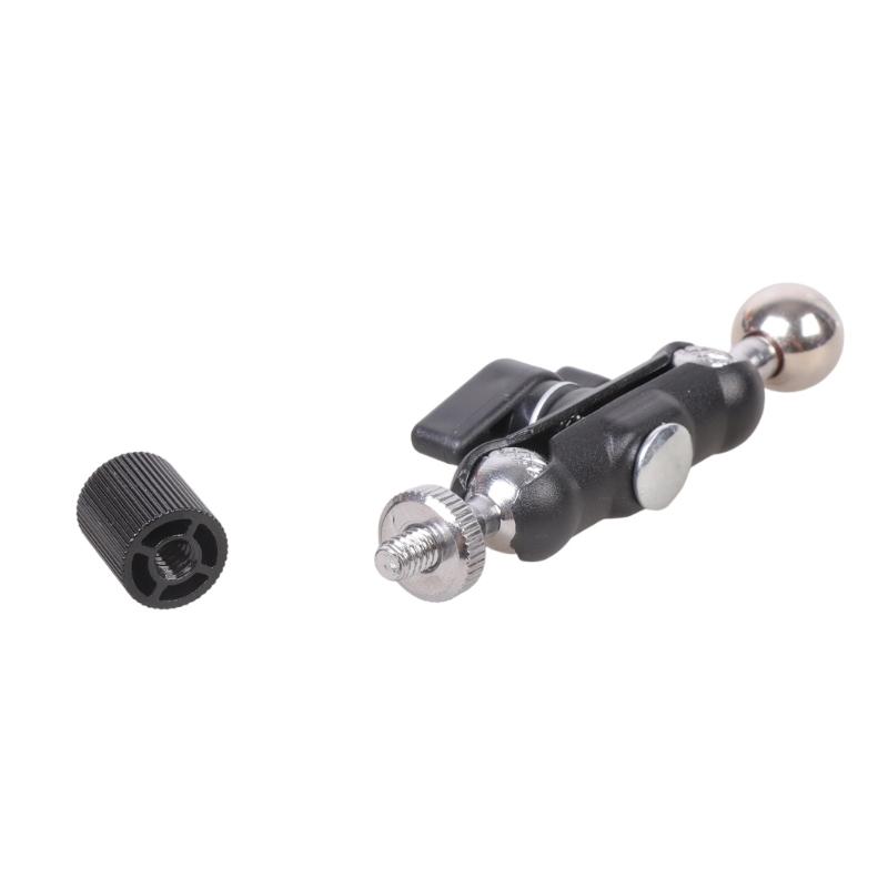 1/4inch Thread to 17mm Ball Head Joint Base Double Socket Arm Extension Arm Motorcycle Bike Phone Mount Camera Lighting