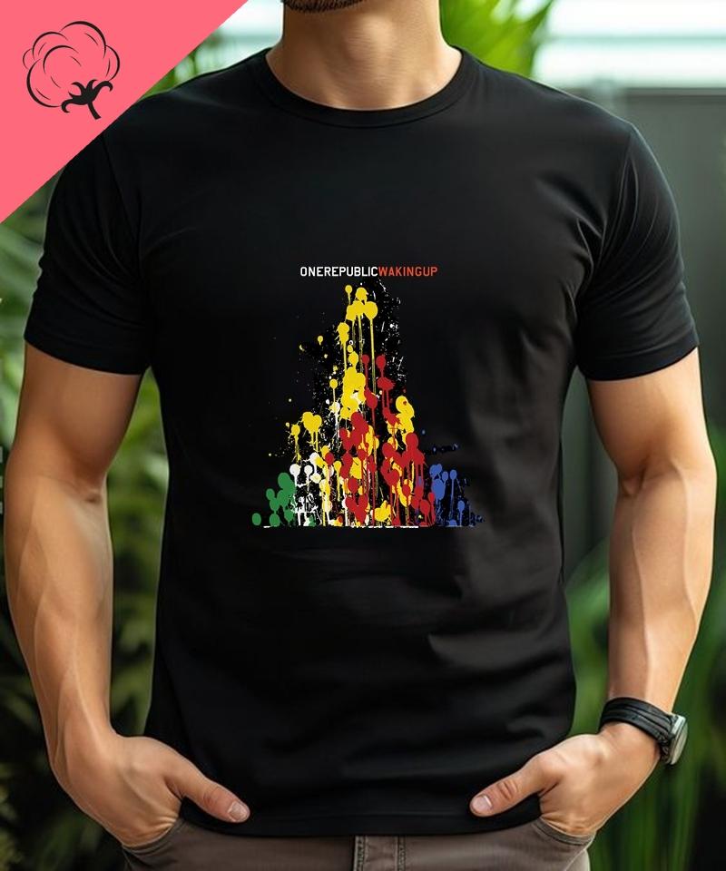 OneRepublic Band Classic Poster Fashion T-shirt, Unisex Streetwear, Spring/summer Short Sleeved Cotton Loose Men s T-shirt S