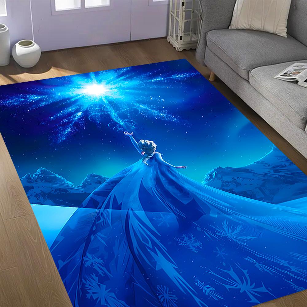 Elsa's Magical Ice Garden Floor Mat Perfect for Balcony Dormitory Entryway Game Room Antislip Carpet Office home decor