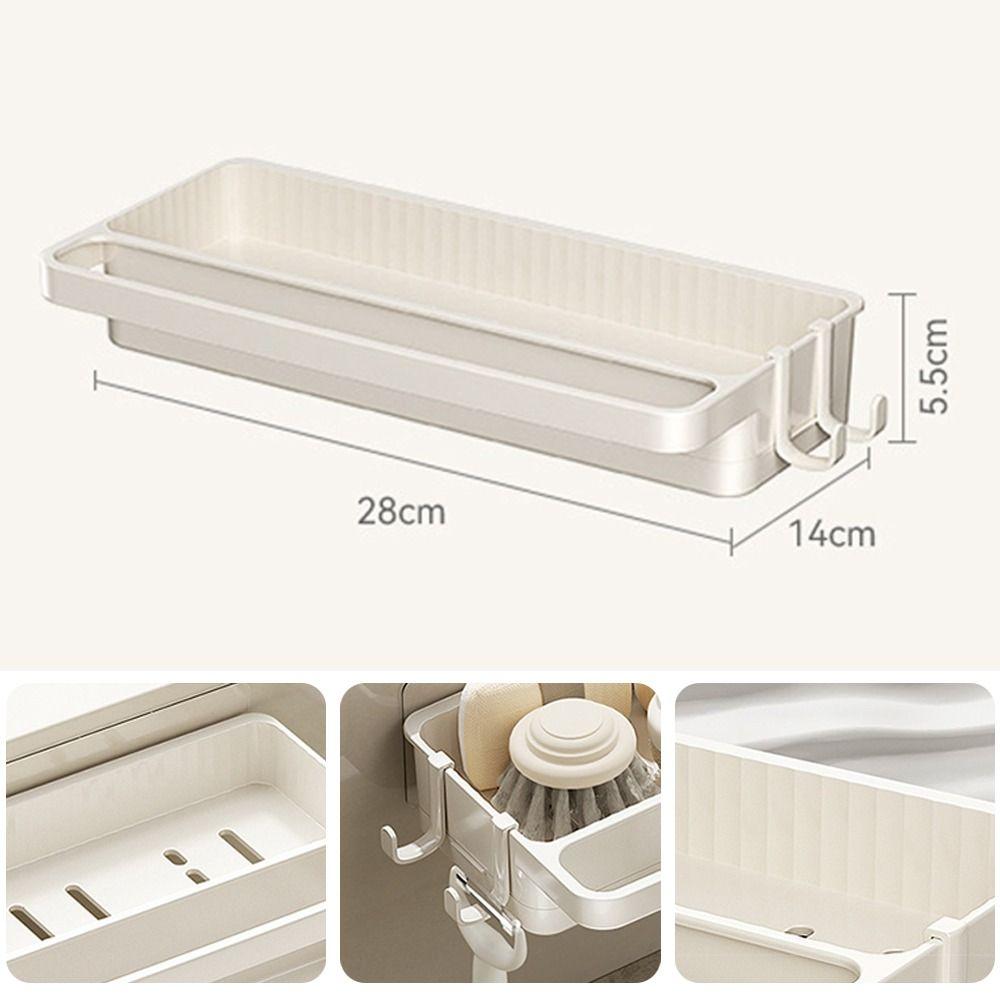 Space Saving Faucet Storage Kitchen Organizer Rack Dishcloth Holder Sponge Storage Self-Draining Shelf Drain Rack Soap