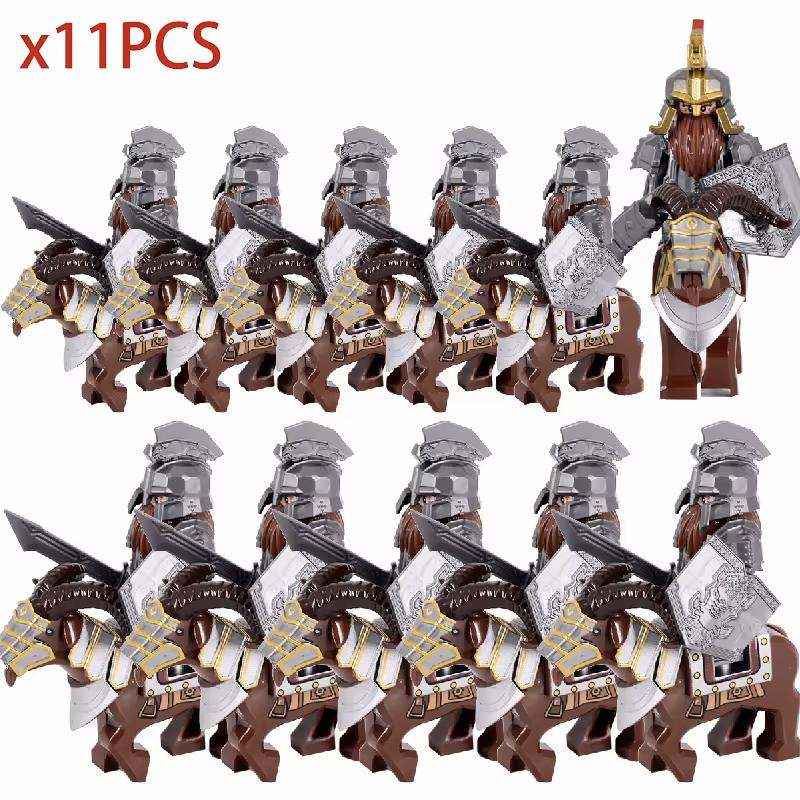 Medieval Knights Mounts Set - Dwarf Goat Wild Boar and Castle Animals Building Block Figures
