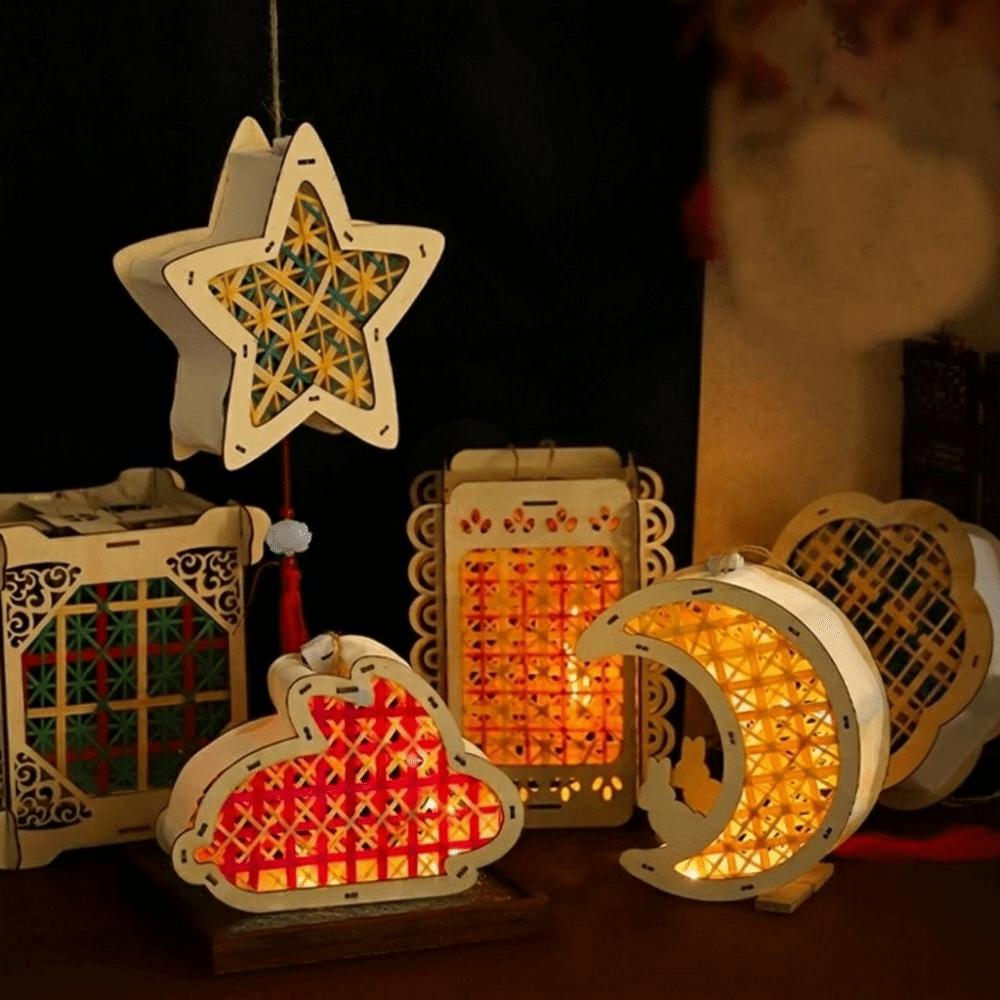 Handheld Mid-Autumn Festival Lantern DIY Material Kit Handmade Lantern Mid-Autumn Festival