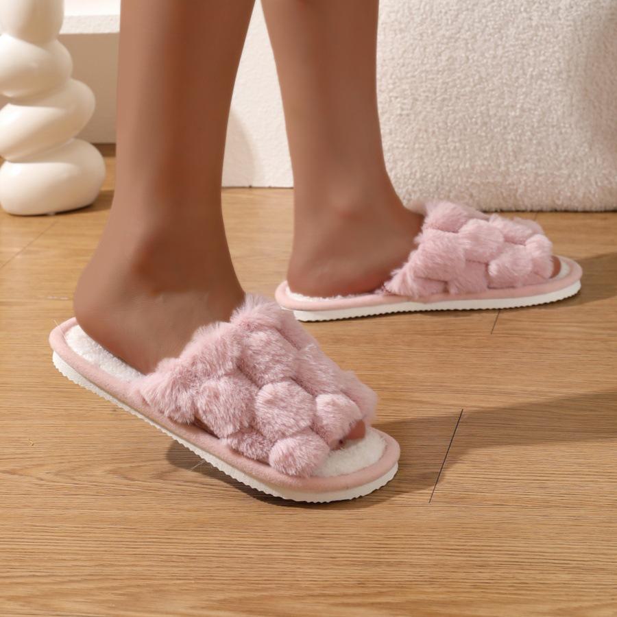 Cozy Velvet Thick-Soled Non-Slip Fur Slippers for Home