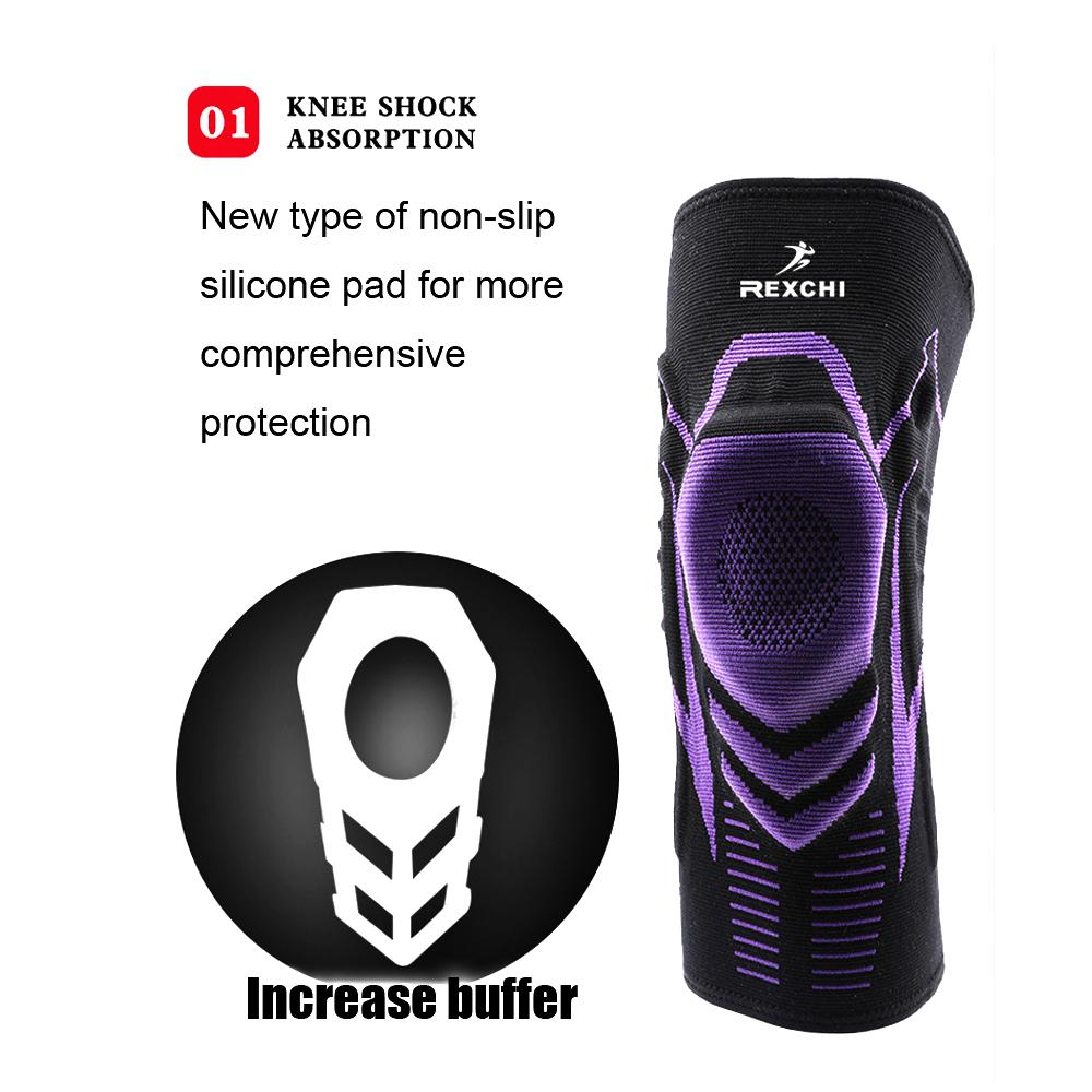 Sportliche Kompressions-Kniebandage mit Patella-Gelkissen & seitlichen Stabilisatoren zur Linderung von Meniskusrissen, Kreuzbandrissen, Arthritis und Gelenkschmerzen für Männer