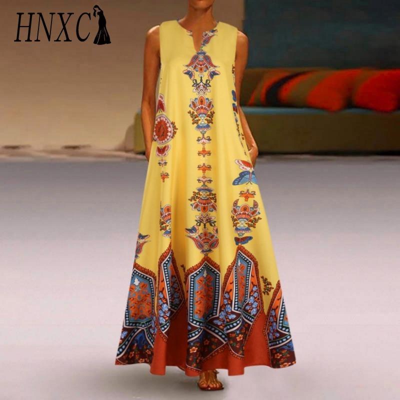 HNXC Lockeres ärmelloses Sommerkleid für Damen