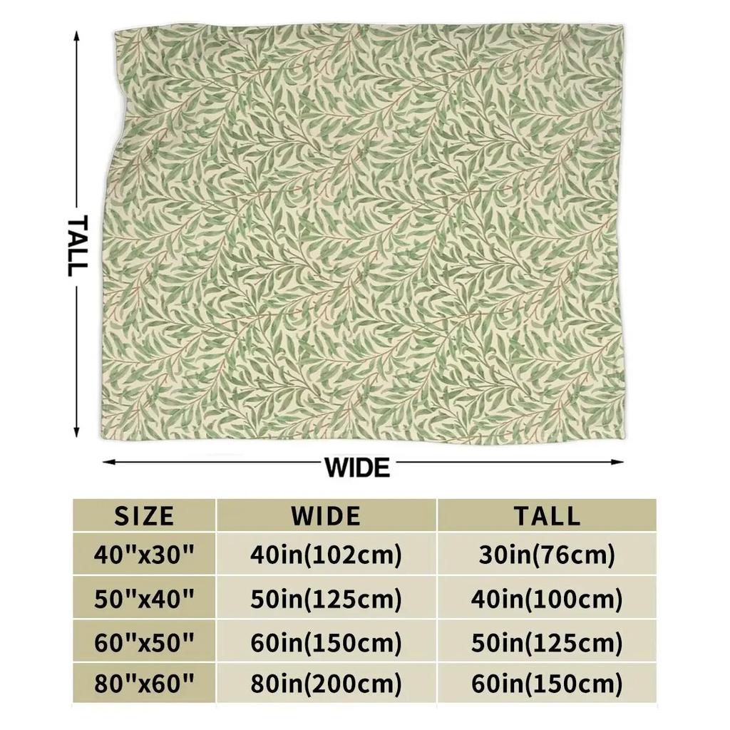 Willow Boughs Blanket Soft Warm Flannel Throw Blanket Cover for Bed Living Room Picnic Travel Home Couch
