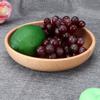 20cm Wooden Plate Round Natural Wood Serving Tray Tea Food Server Dishes Water Drink Platter