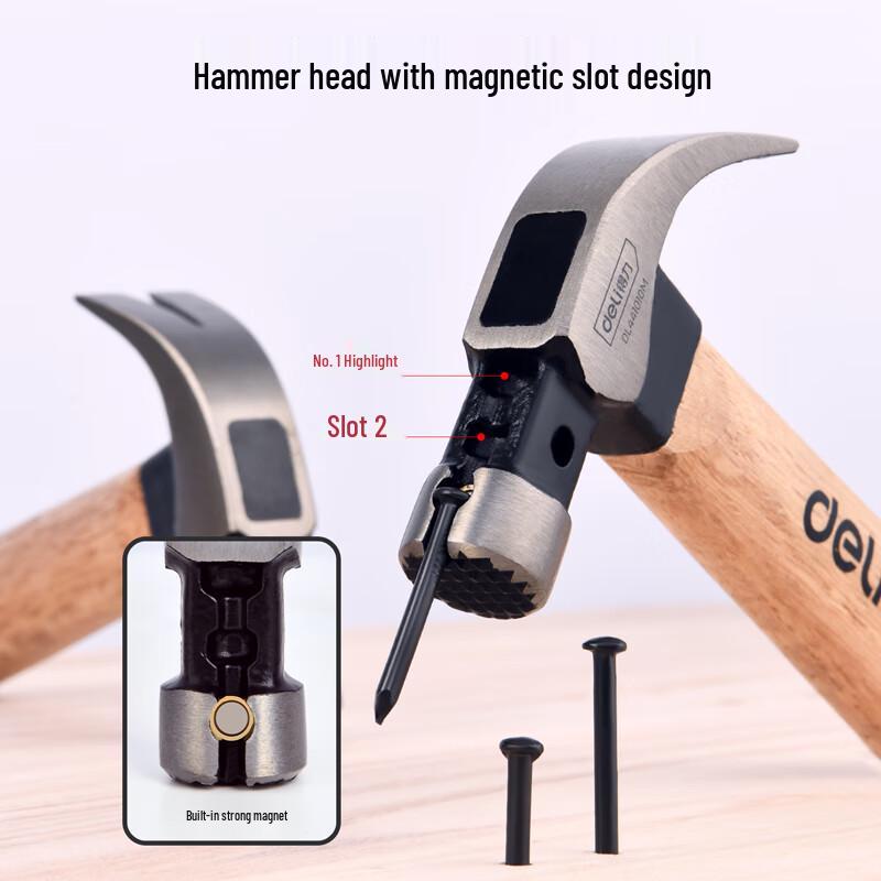 Deli Mini Wooden Handle Claw Hammer