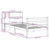 VidaXL Bunk Bed Without Mattress White 75x190cm Solid Pine Wood, Bed, Bedroom Furniture, Bed with 3321872