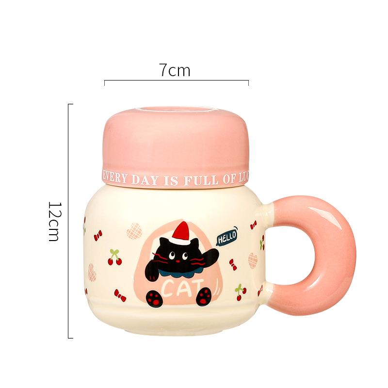 Cartoon Cute Ceramic Cup Water Cup Mug Home Drinking Water Cup Coffee Cup Milk Cup Couple Gift Souvenir