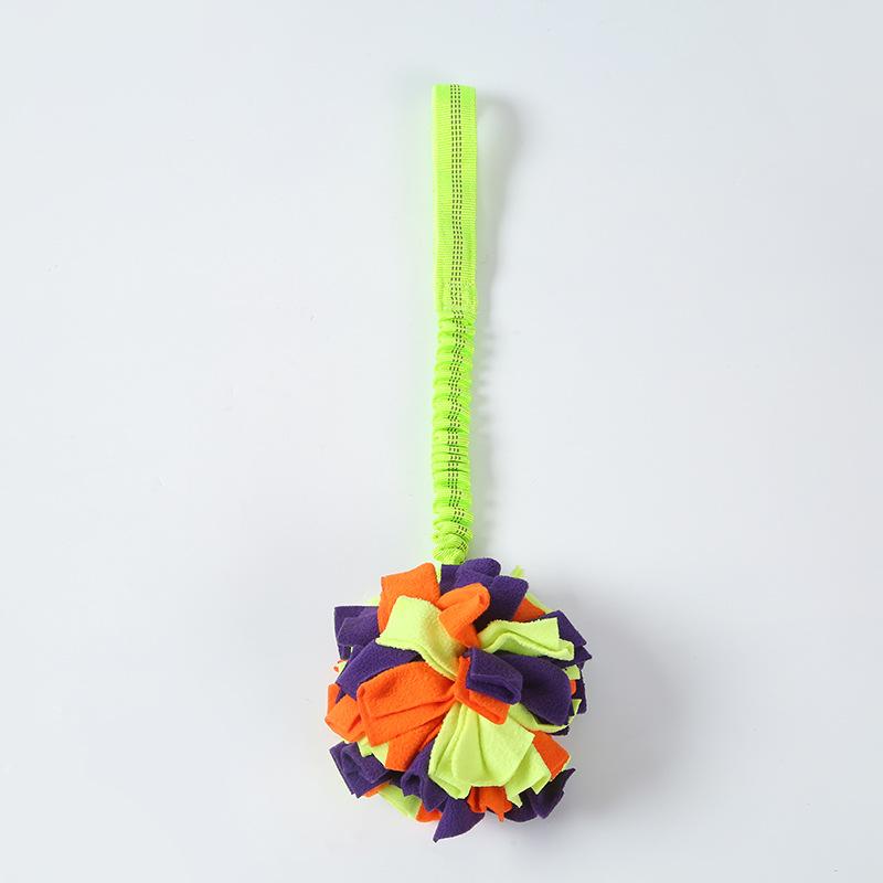 

Elastic Strap Dog Snuffle Ball Toy Durable Interactive Pet Foraging Toy зелений