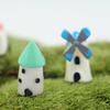 2 Pcs Mini Windmill Lighthouse Figurine Tiny Lighthouse Resin Model for Micro Landscape DIY Dollhouse Accessories Bonsai Planter Pots Crafts