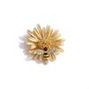 3D Bee & Sunflower Pearl Brooch with Zircon - High-End Niche Design