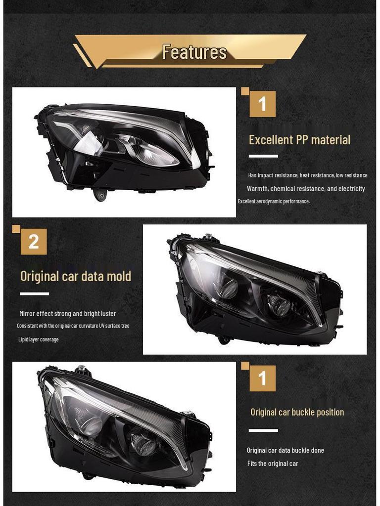 LED Headlights for Mercedes-Benz GLC200/260/300 W253 Mid-Range and High-End Models