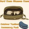 Outdoor Tactical Nylon Hard Case Glasses Box With Molle System Protection Box Accessory Pack Sunglasses Bag