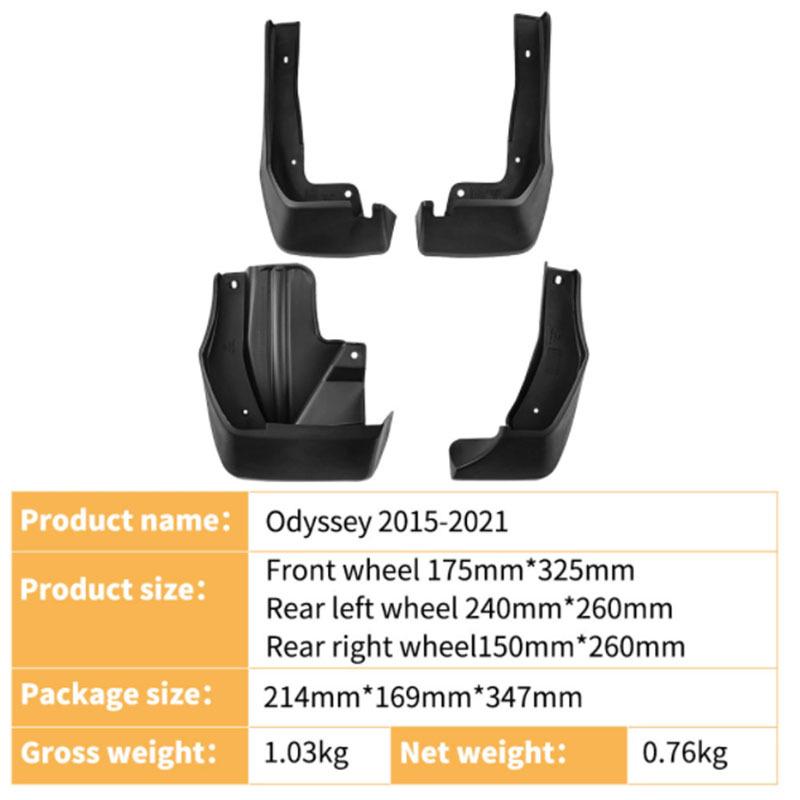 Honda Odyssey 2015-2021 Car Mud Flaps - Cross-Border Design
