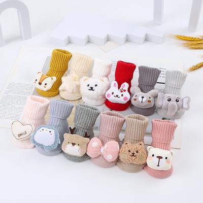 Kids Socks Toddler Non-skid Socks Cute Cartoon Baby Cotton Socks