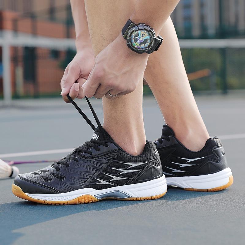 New professional badminton shoes men's and women's large-size competition training couples non-slip and wear-resistant tennis shoes