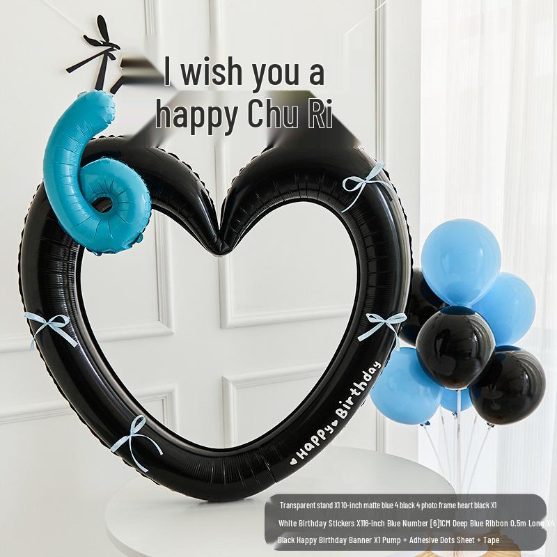 First Birthday Heart Photo Frame Balloon Decoration for Boys & Girls