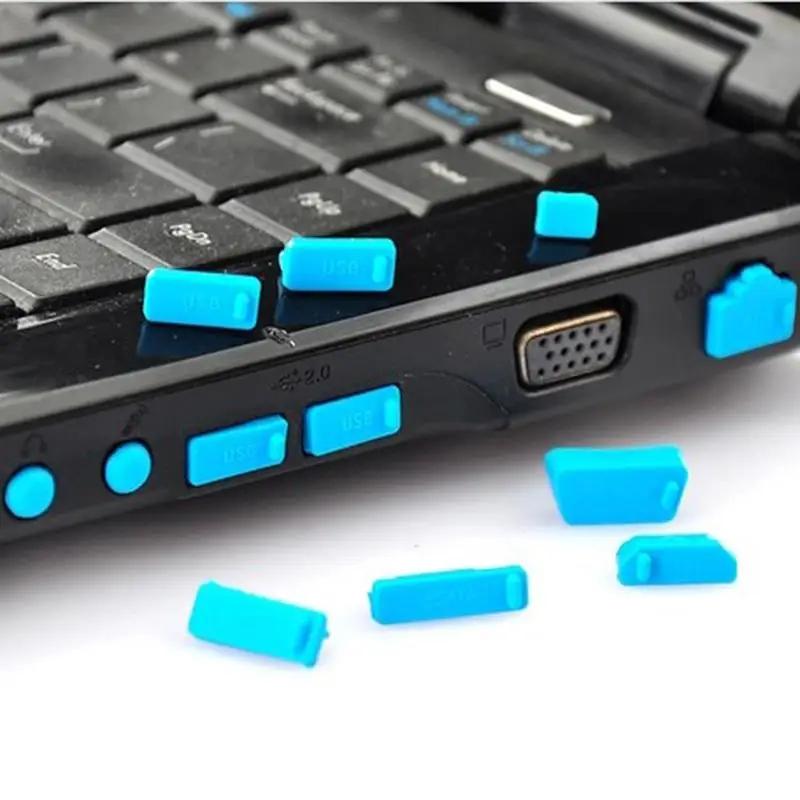 1set/16pcs Silicone Notebook Anti Dust Plug Cover Stopper Type C Laptop Dustproof USB Port HDTV RJ45 Interface waterproof cover2