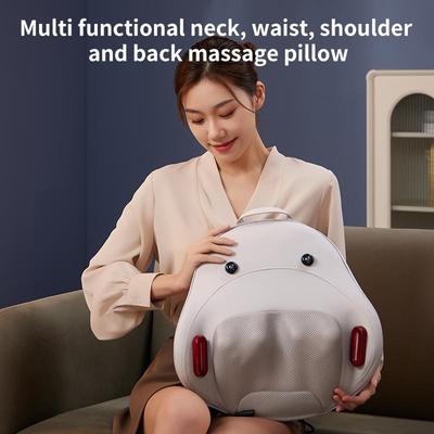 Neck Shiatsu Massager For Pain Relief Pillow Electric Back Cervical Spine Kneading Infrared Heating Travel Car/Home Body Cushion