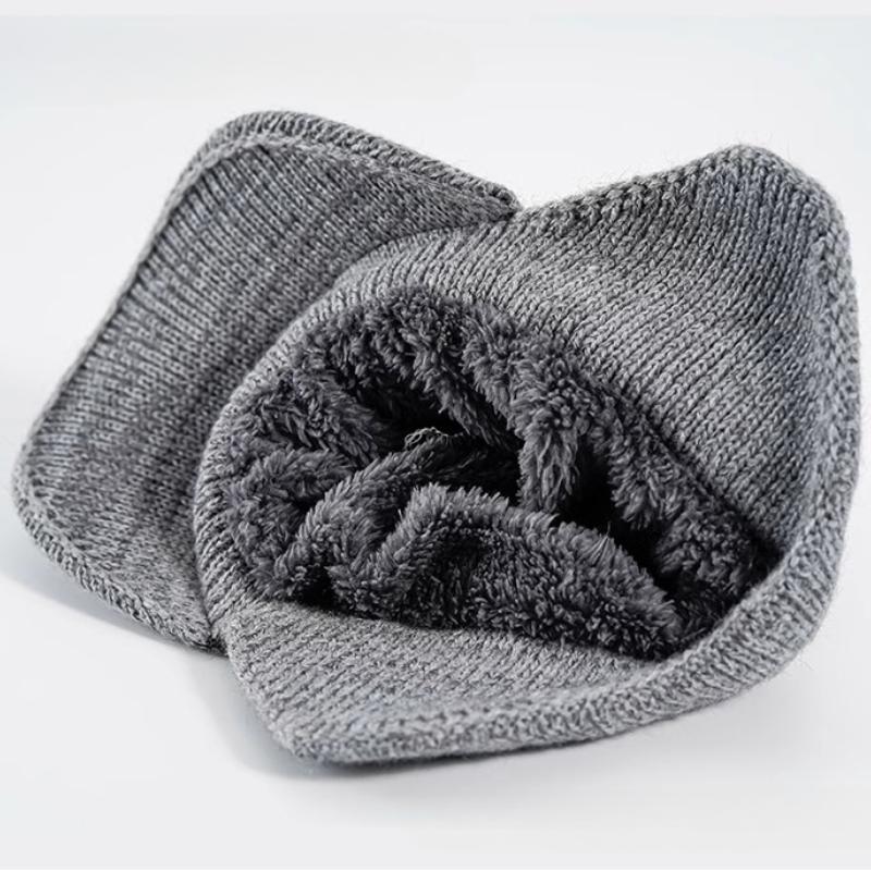 Warme Unisex-Wintermützen, stilvolle, weiche Beanie-Mütze mit Pelzfutter und dicken Winter-Strickmützen für Männer und Frauen