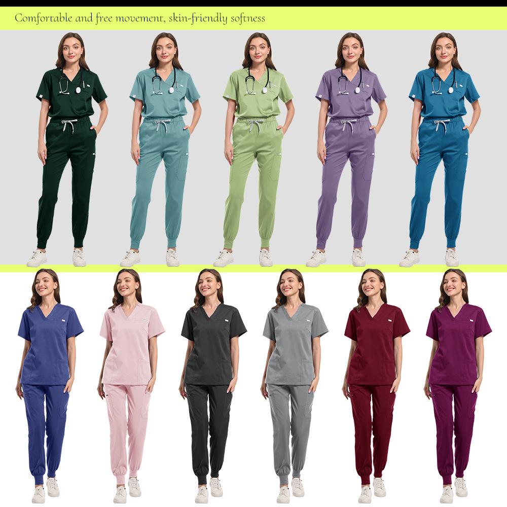 Women's Short Sleeve Dental Clinic & Beauty Salon Nurse Uniform