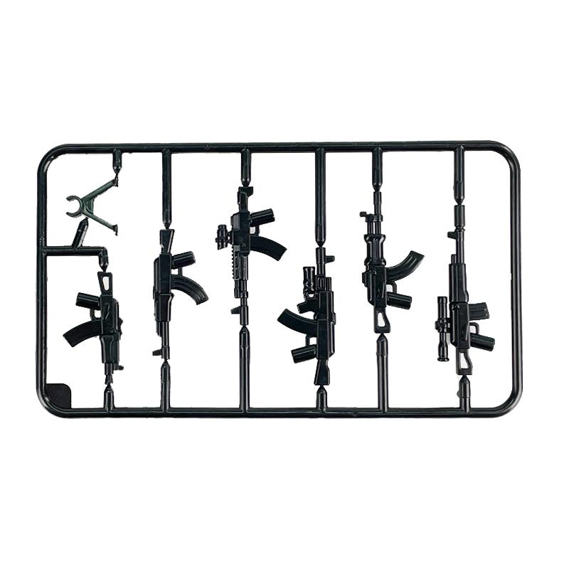 Contenedor Beige MOC Cajas de Armas Militares Ladrillos Accesorios Escena del Ejército WW2 Piezas de Bloques de Construcción Envío SWAT