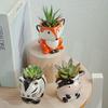A Cute Animal-Themed Ceramic Planter for Succulents, Perfect for Decorating Your Balcony Table. Gardening Gift Home Decor