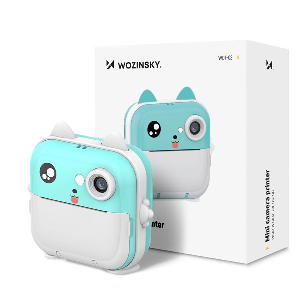 Mini-Thermodrucker WDT-02 mit Kamera für Kinder - Blau