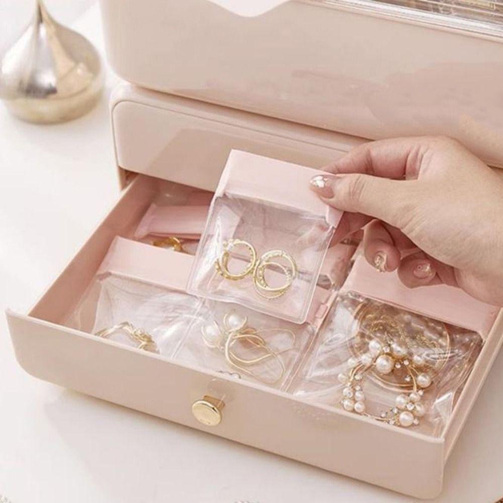 20Pcs Transparent Jewelry Package Bags EVA Small Earrings Bracelet Storage Pouch  For Home