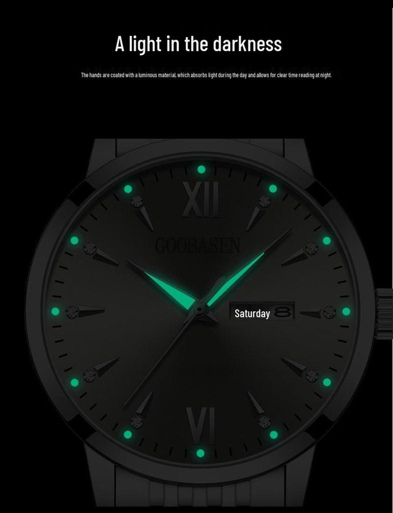 Gubaisen Men's Fully Automatic Skeleton Watch with Large Dial