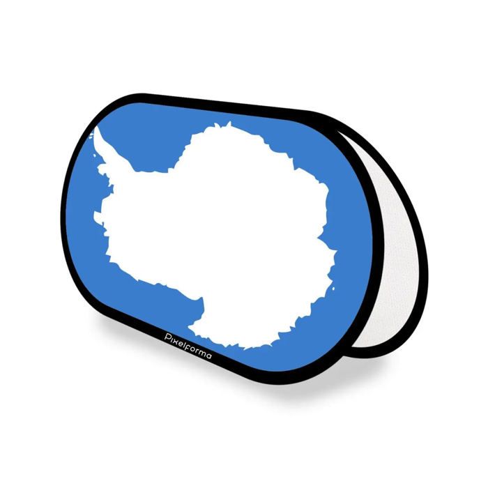 Drapeau - Antarctique - Ovale - 70 x 120 cm - Polyester - Impression recto/verso