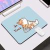 Cute Cat Illustration Mouse Pad Small Table Mats Computer Accessories Washable Non-slip Rubber with Precision Lock Edge