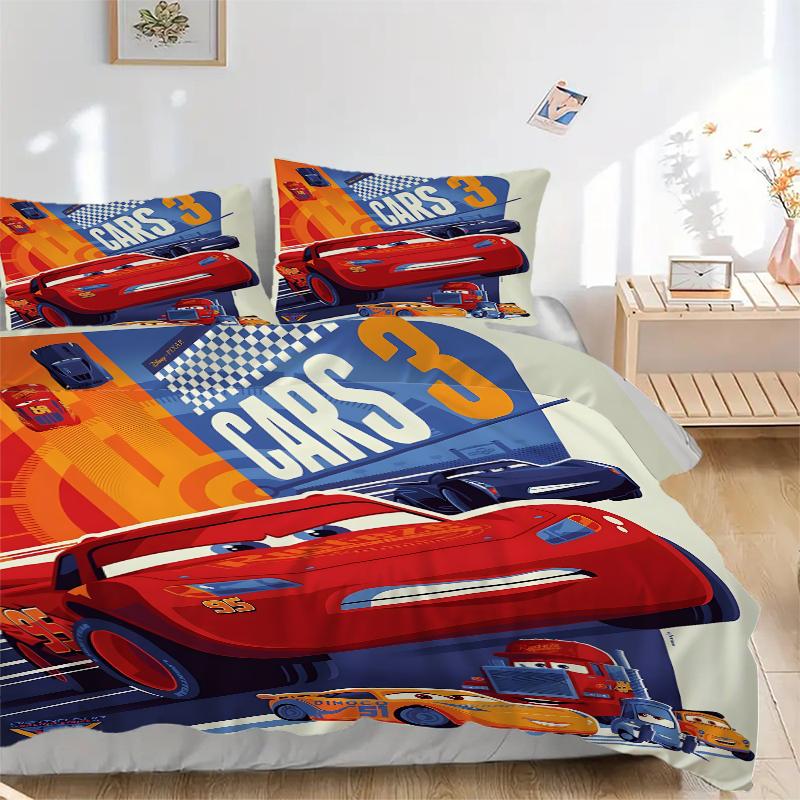 3Pcs Mcqueen'S Race Bedding Sets For All Sizes New 3D Printed Bed Cover Comforter Duvet Cover Pillowcase Bedroom Decoration