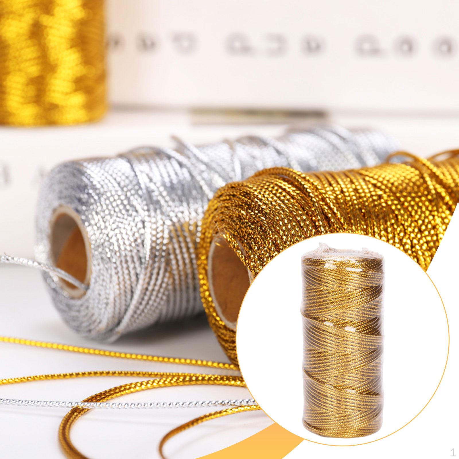 

Decorative And Multifunctional Gift Wrapping Twine, Glittery Baker s Twine for Gifts золотой