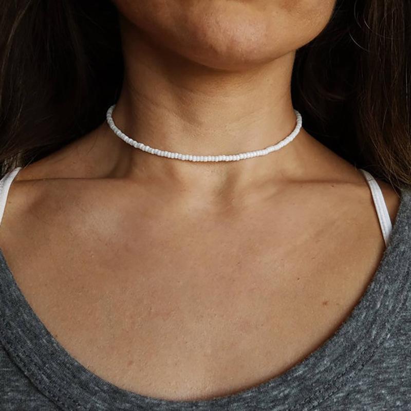 Bohemian Handmade Multilayer Colorful Beads Chain Necklaces Crystal Pendant Jewelry For Women Accessories N0371