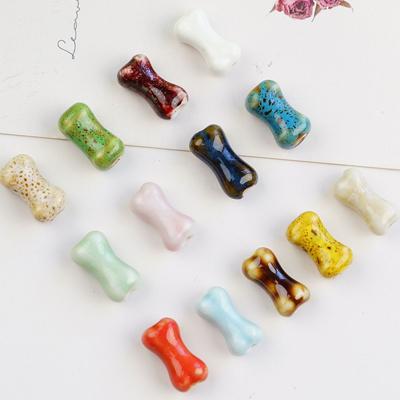Ceramic Bone Loose Beads Color DIY Handmade Beaded Bracelets Necklace Accessories Handmade Earrings
